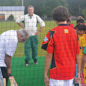 Syed Abid Ali teaches at Summer Cricket Camp