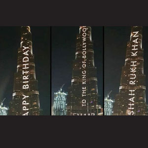 Burj Khalifa lights up to wish Shah Rukh Khan