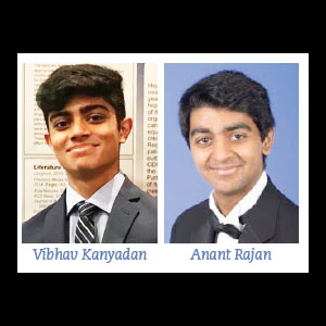 Vibhav and Anant selected for Cobb Youth Leadership