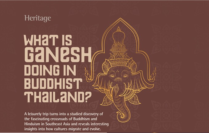 Download Free Khabar Heritage What Is Ganesh Doing In Buddhist Thailand PSD Mockup Template