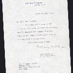 Letter from First Lady Mrs. Roosevelt