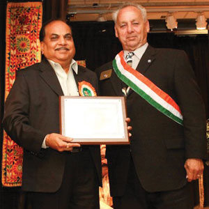 Ramesh Pandya honored for Community Service