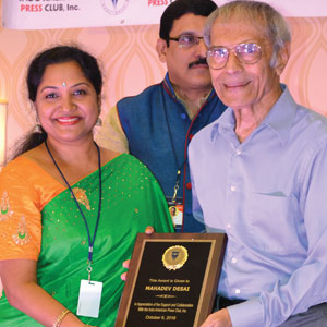 Media award for correspondent Mahadev Desai