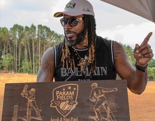 “Universe Boss,” Chris Gayle, inaugurates field at Paramveers Cricket Complex