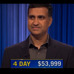 Suresh Krishnan is a six-game Jeopardy! winner