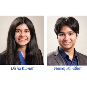 Disha and Neeraj are 2023 Emory Woodruff Scholars