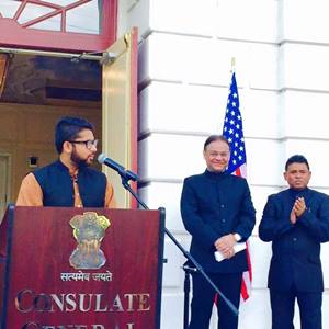Nagesh Singh exhorts community to unite for collective visibility, at Atlanta Consulate’s Independence Day celebration