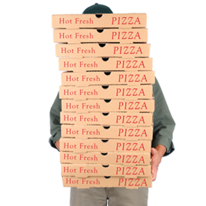 SERVING PIZZA AS LANGAR