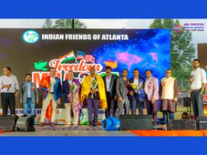 “Prince of Bhangra,” Sukhbir Singh, performs at the Indian Friends of Atlanta (IFA) Spirit of Freedom Mela