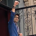 OPENING HIS HOME TO PROTESTORS